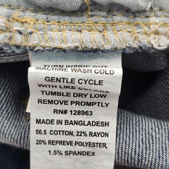 Indigo Rein Women's Distressed Denim Mini Skirt - Blue - Picture 6 of 7